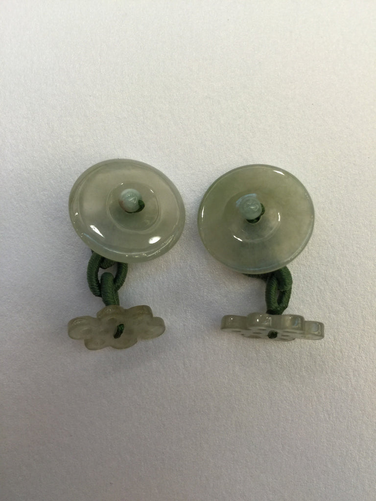Icy Green Cufflinks - Infinity Knots & Coins (CU001)