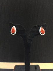 Red Earrings - Teardrop Studs (EA083)
