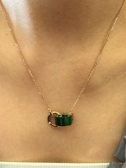 Green Barrel Necklace (NE011)