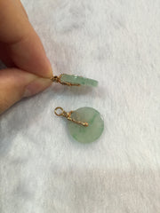 Icy Green Earrings - Safety Coin (EA004)