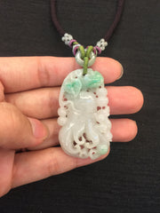White With Green Pendant - Chayote (PE003)