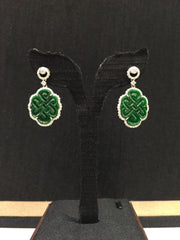 Green Earrings - Infinity Knot (EA051)